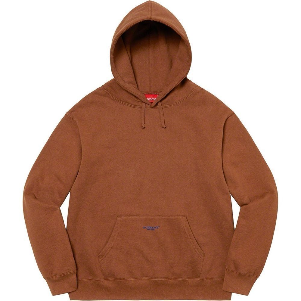 SUPREME MICRO LOGO HOODED SWEATSHIRT in Brown